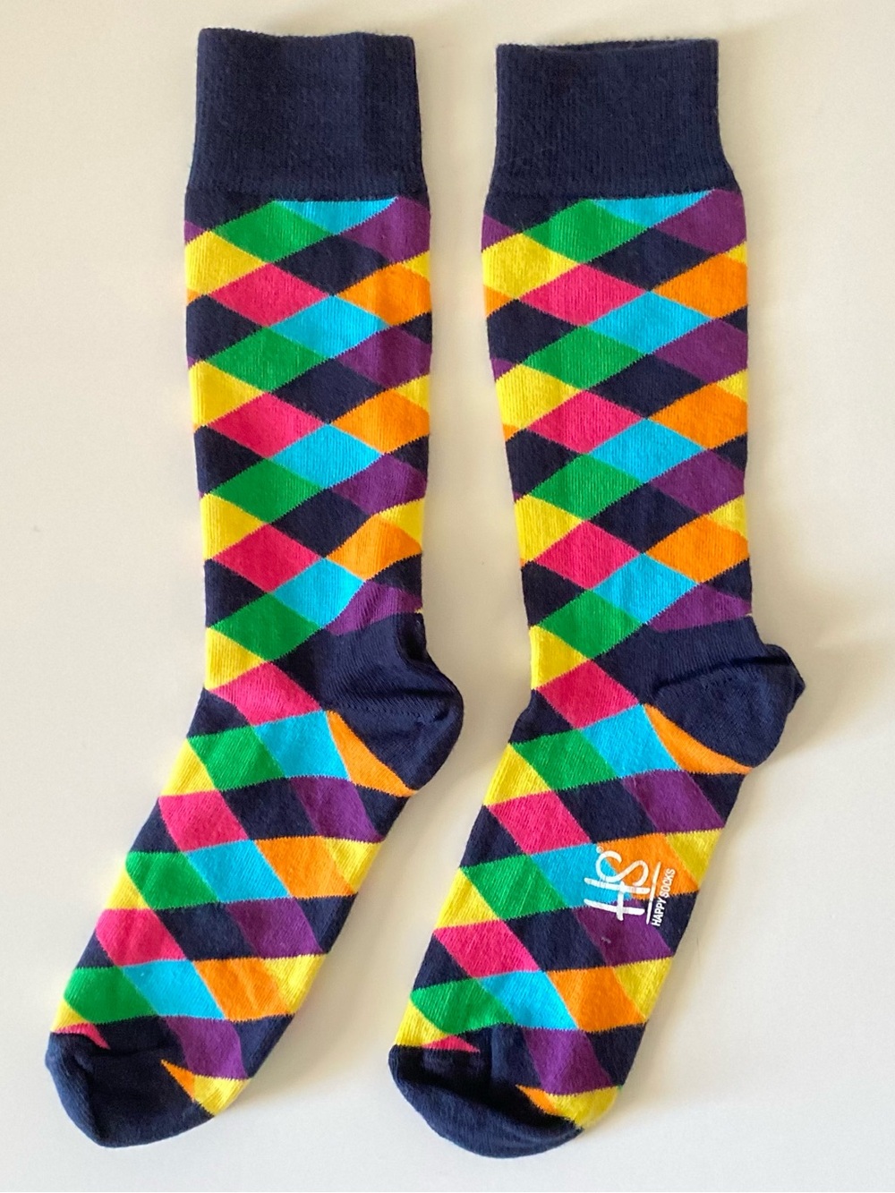 HS By Happy Socks Men's 1 Pair Crew Socks - One Size - New without Tags